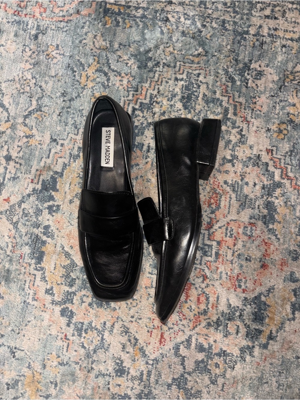 Steve Madden Women’s Black Leather Penny Loafers (NWOT) - Picture 2 of 3